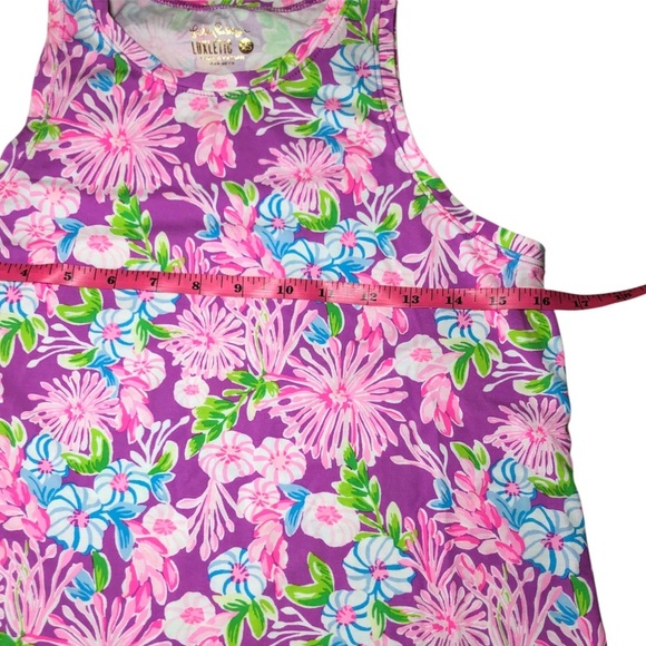 LILLY PULITZER Luxletic Westley floral tropical Tank top size XS - Picture 8 of 9